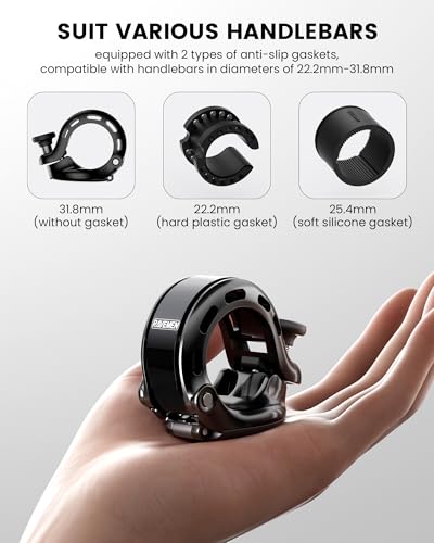 RAVEMEN Q2 AirTag-Compatible Hidden Bicycle Bell