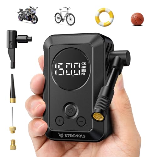 ETENWOLF S0 Mini Bike Pump, 20s Fast Inflate Bicycle Pump with Gauge