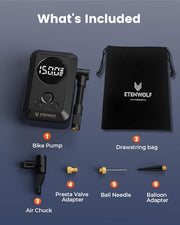 ETENWOLF S0 Mini Bike Pump with Gauge & Fast Inflation