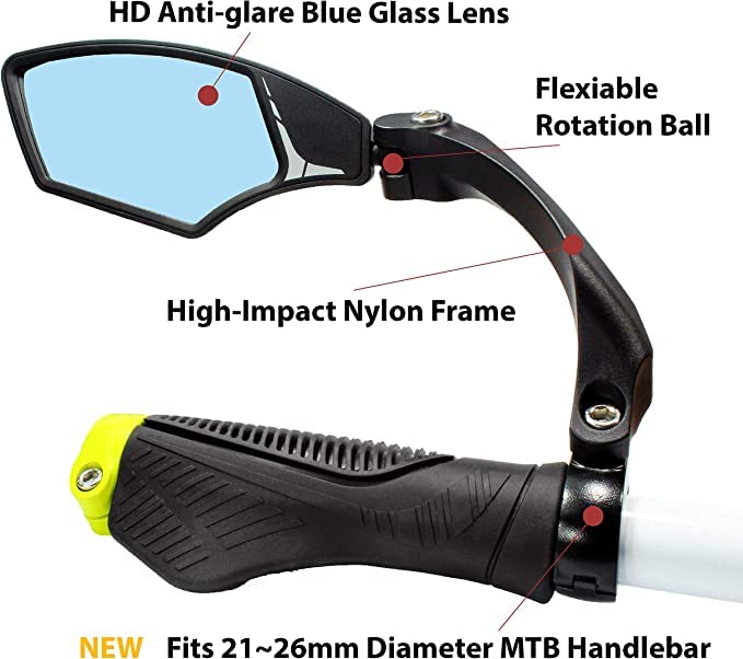 Bicycle Essentials - Includes Adjustable Bottle Holder, Universal Phone Holder Bag, Handle bar Bag and Bike Mirror - All Included.