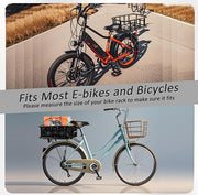 SAMRELAX Large Rear Bike Basket with Waterproof Cover