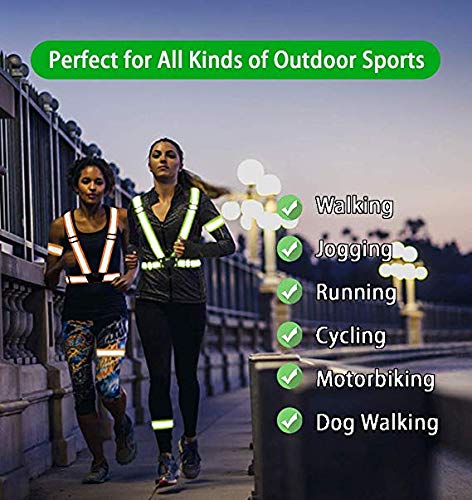 Chiwo Reflective Vest Running Gear 2Pack, High Visibility Safety Vest