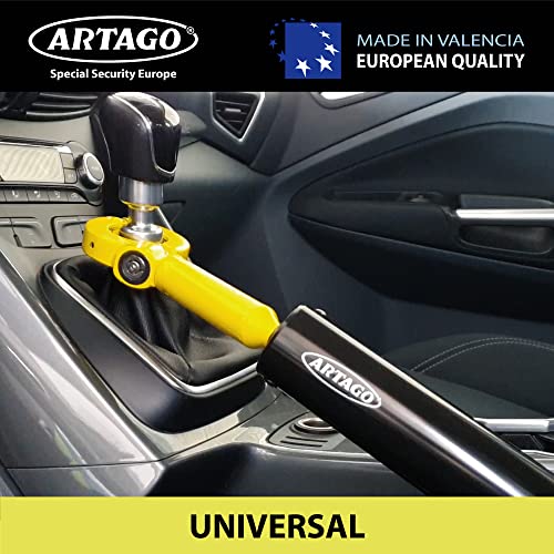Artago 862A/B Car Handbrake Lock, More Adaptable Thread Adjustment, High Security with Anti-Drill Ball, Compact, Car Anti Theft Brake Gear Shift Knobs Handbrake Lock for Vehicle Van Camper