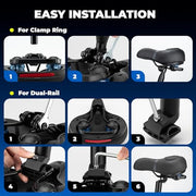 ROCKBROS Soft Wide Bike Saddle for Peloton & Road Bikes