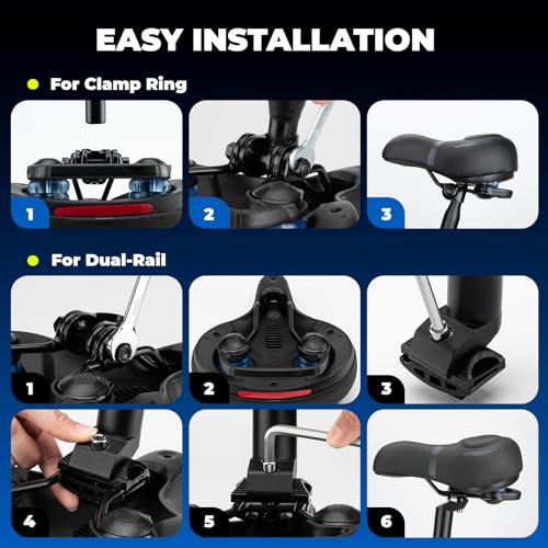 ROCKBROS Soft Wide Bike Saddle for Peloton & Road Bikes