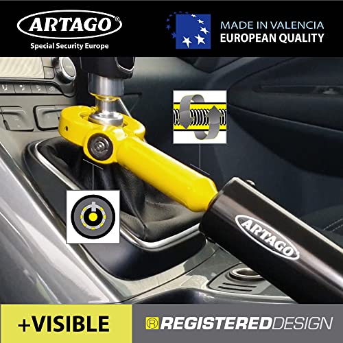 Artago 862A/B Car Handbrake Lock, More Adaptable Thread Adjustment, High Security with Anti-Drill Ball, Compact, Car Anti Theft Brake Gear Shift Knobs Handbrake Lock for Vehicle Van Camper