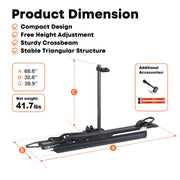Heavy-Duty Foldable E-Bike Hitch Rack for 2-Inch Receivers