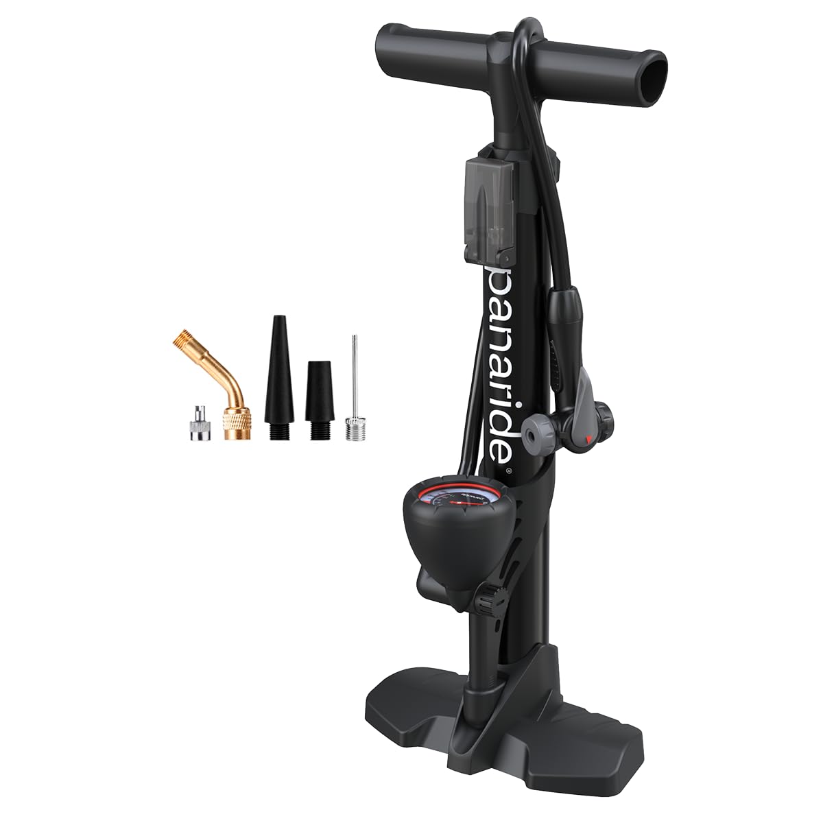 Bike Pump Floor, Advanced Bike Tire Inflator, Bicycle Hand Air Pump with Dual Presta and Schrader Valves, Handheld Pump, Suitable for Road and Mountain Bikes, Baby Stroller, Balls