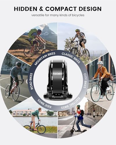 RAVEMEN Q2 AirTag-Compatible Hidden Bicycle Bell