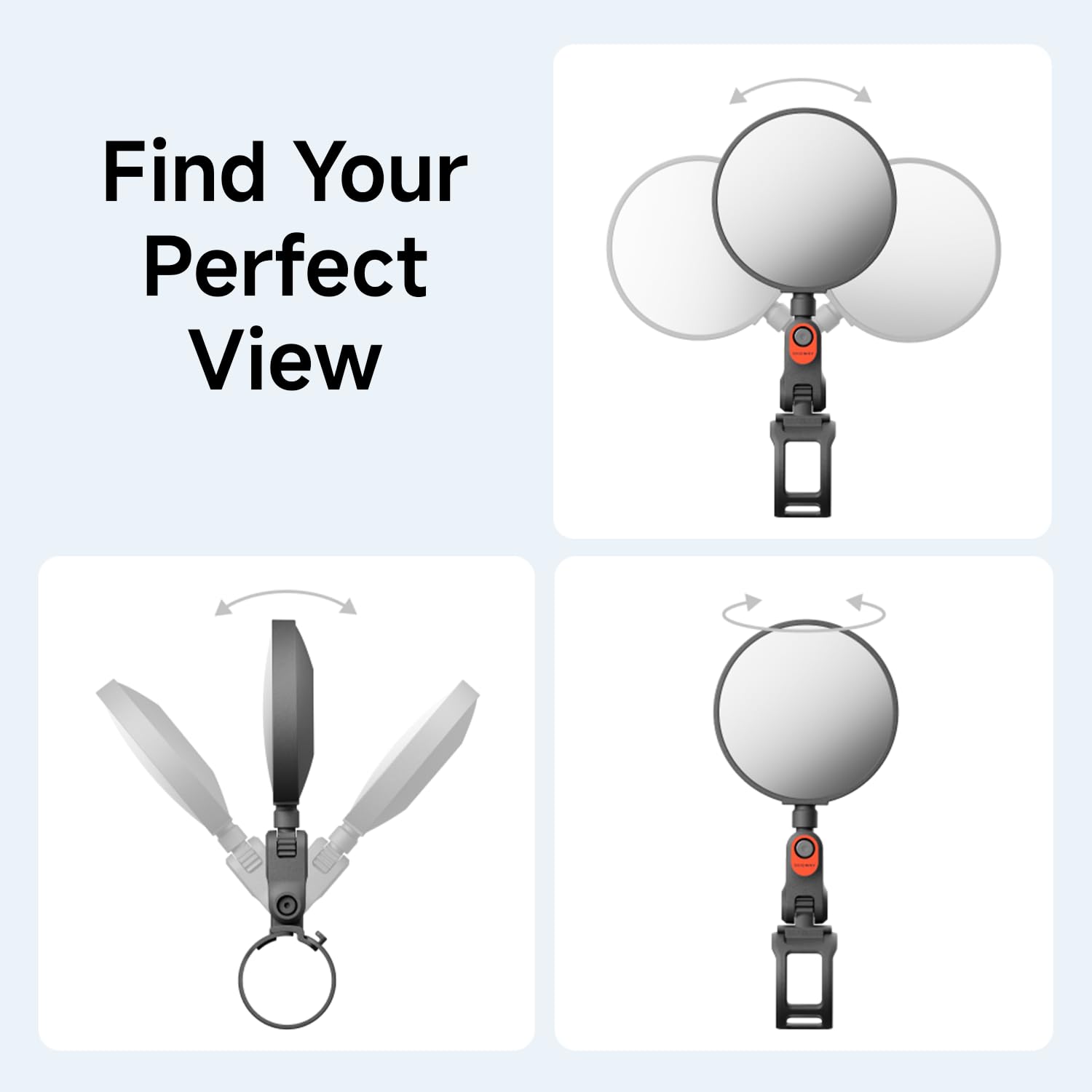 Segway Adjustable Rear-View Mirrors for Electric Scooters, 2-Pack