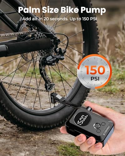 ETENWOLF S0 Mini Bike Pump, 20s Fast Inflate Bicycle Pump with Gauge