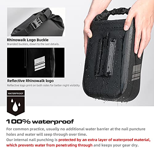 Rhinowalk Bike Front Fork Bag Waterproof Bike Pannier Bag Saddle Bag Shoulder Bag 6L for E-Scooter Mountain Bike Accessories