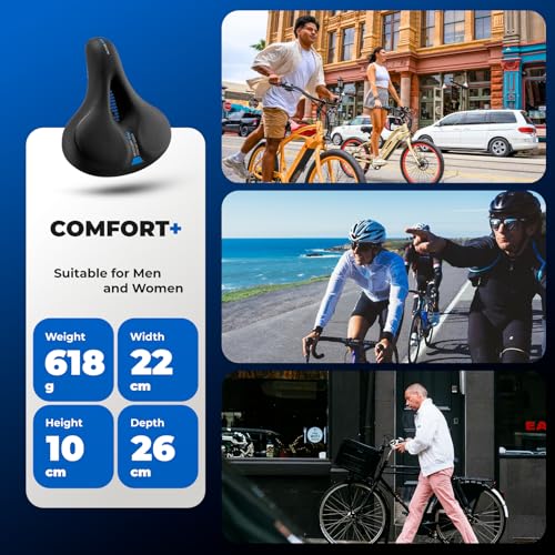 ROCKBROS Soft Wide Bike Saddle for Peloton & Road Bikes