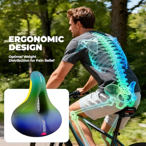 ROCKBROS Soft Wide Bike Saddle for Peloton & Road Bikes