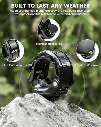 RAVEMEN Q2 AirTag-Compatible Hidden Bicycle Bell