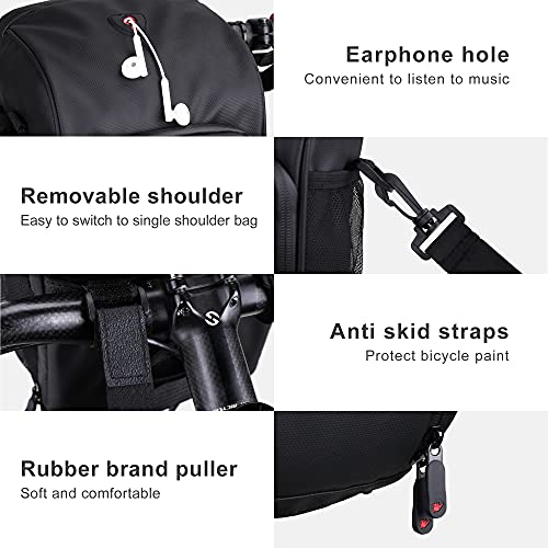 Rhinowalk Bike Handlebar Bag Bike Front Bag Road Bike Bag Bike Frame Bag Bike Basket Bag Bicycle Bag Professional Cycling Accessories