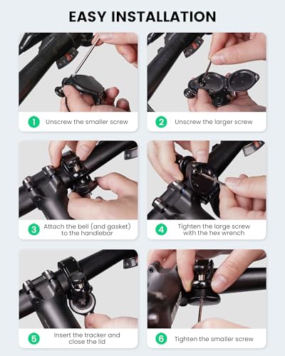 RAVEMEN Q2 AirTag-Compatible Hidden Bicycle Bell