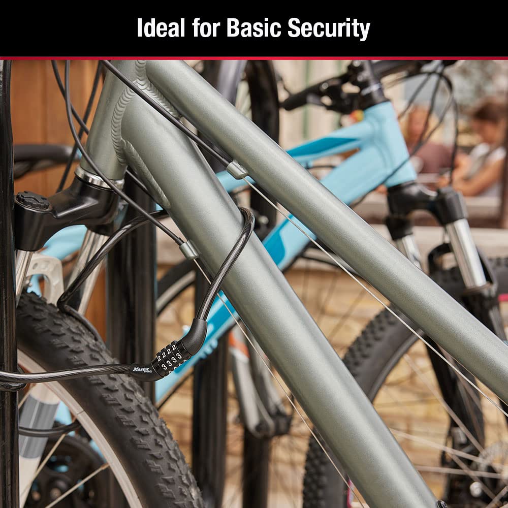 Master Lock Bike Lock Cable with Combination Black
