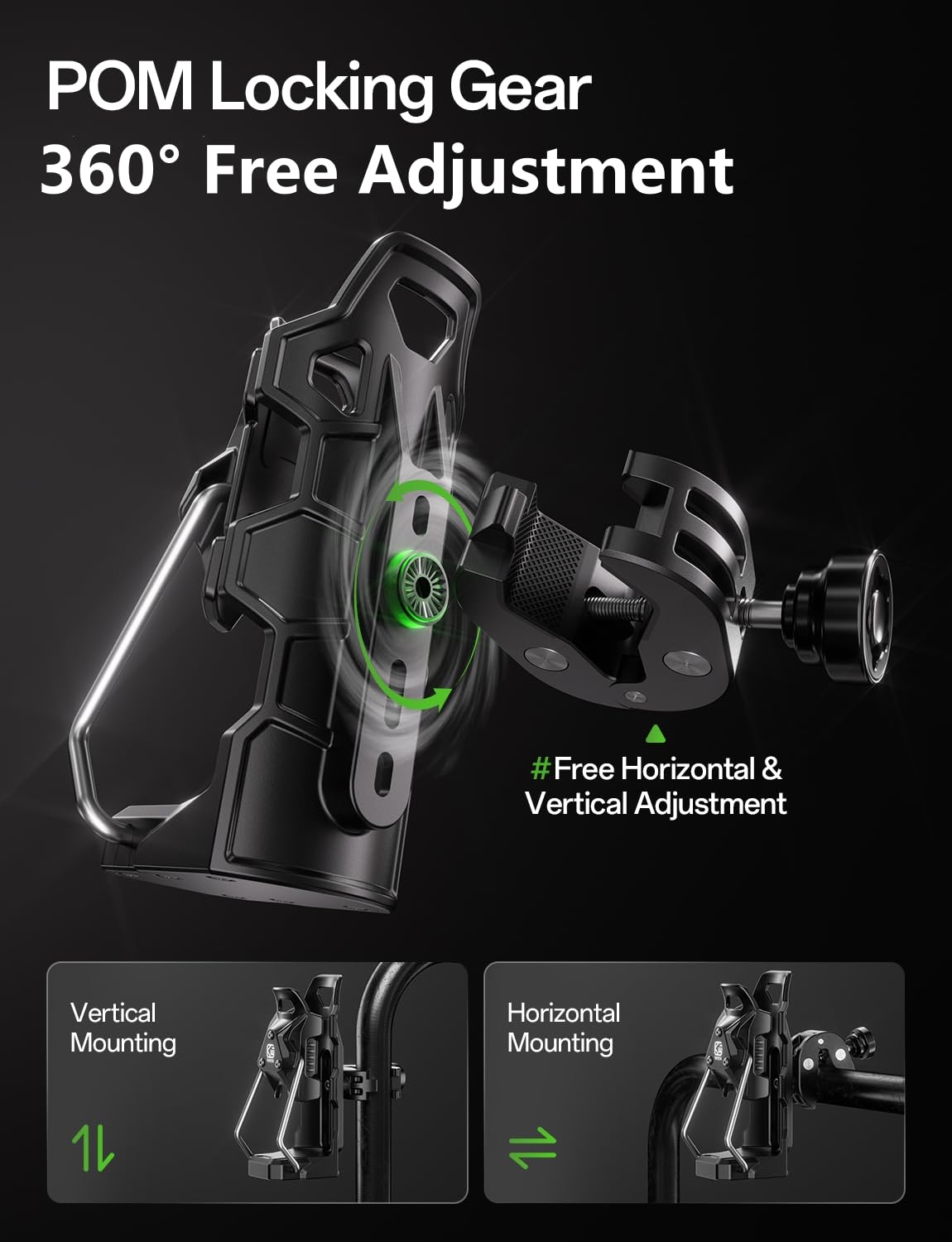 Kewig Anti-Theft Motorcycle Cup Holder, Adaptive Adjustbale Size Cup Holder
