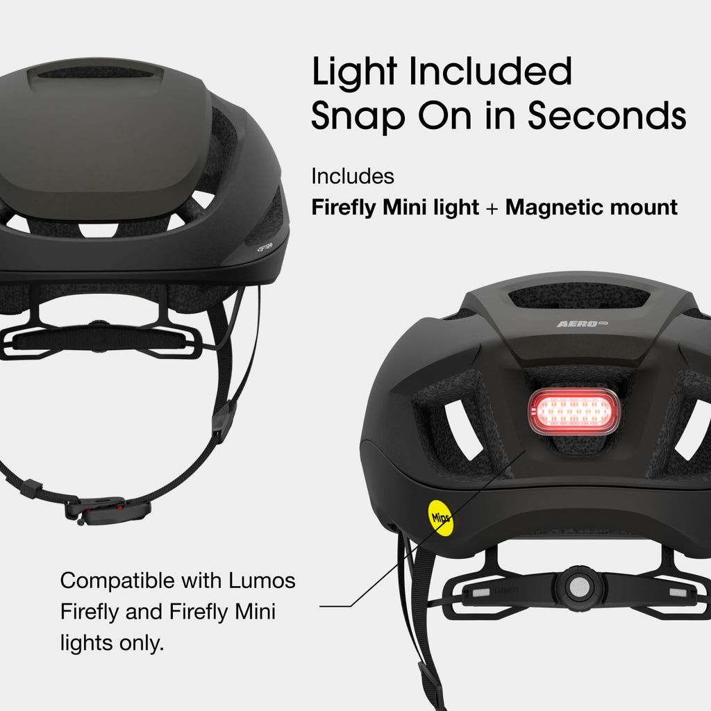 Lumos Road Bike Helmet MIPS with Magnetic Light for Adult Road and Commuter