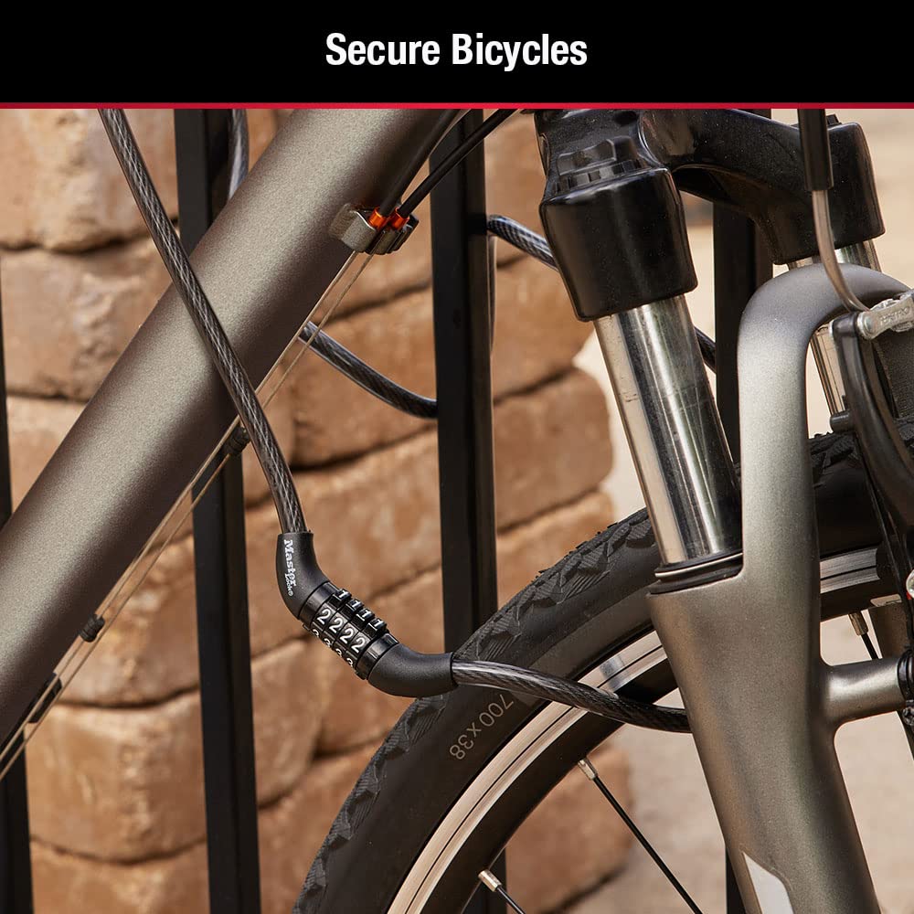 Master Lock Bike Lock Cable with Combination Black