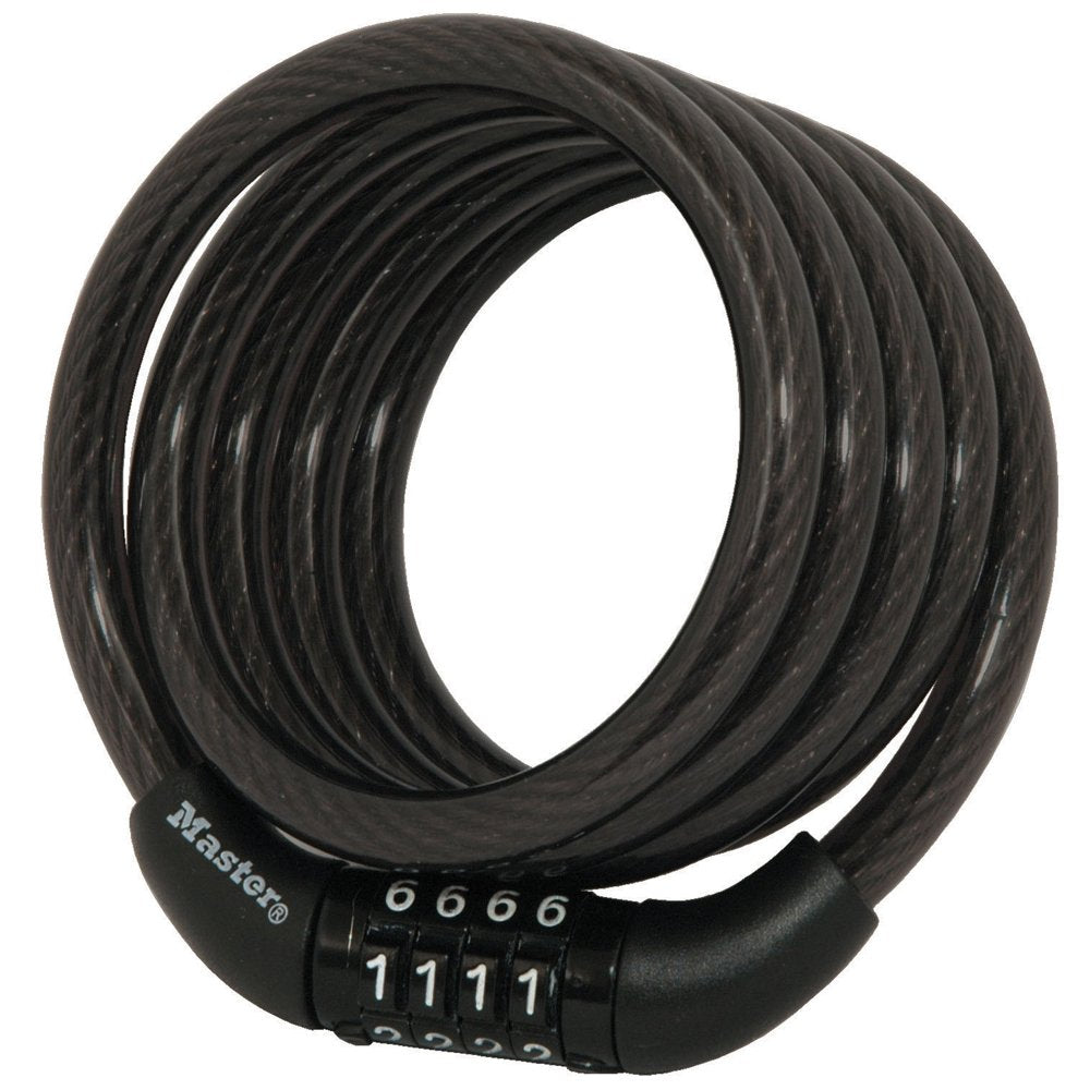 Master Lock Bike Lock Cable with Combination Black