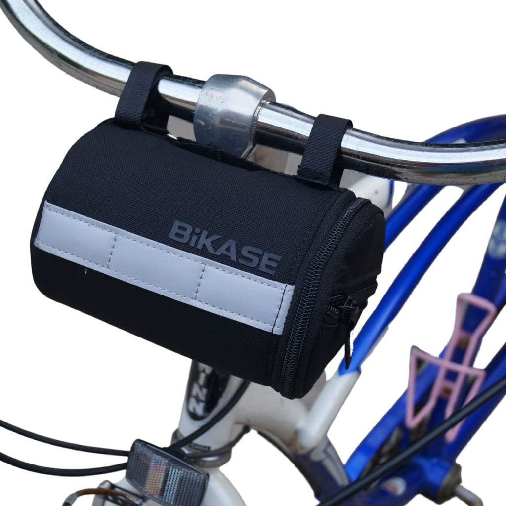 Bicycle Essentials - Includes Adjustable Bottle Holder, Universal Phone Holder Bag, Handle bar Bag and Bike Mirror - All Included.