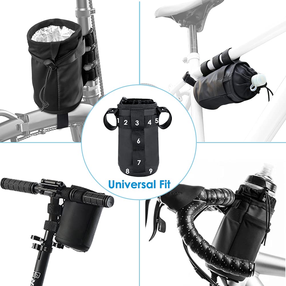 WOTOW Bike Water Bottle Holder, Insulated Bicycle Cup Holder for Handlebar