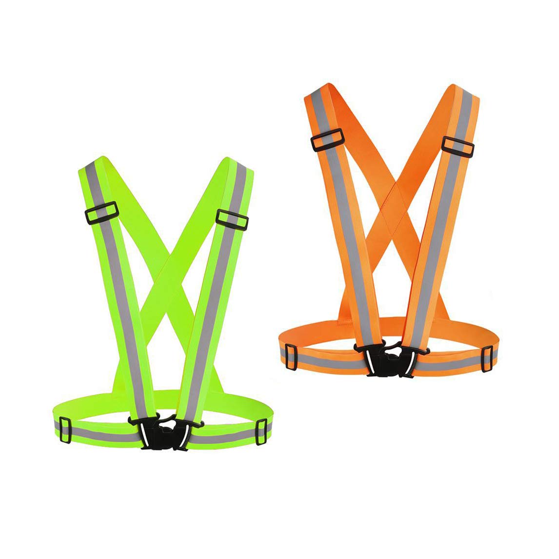 Chiwo Reflective Vest Running Gear 2Pack, High Visibility Safety Vest
