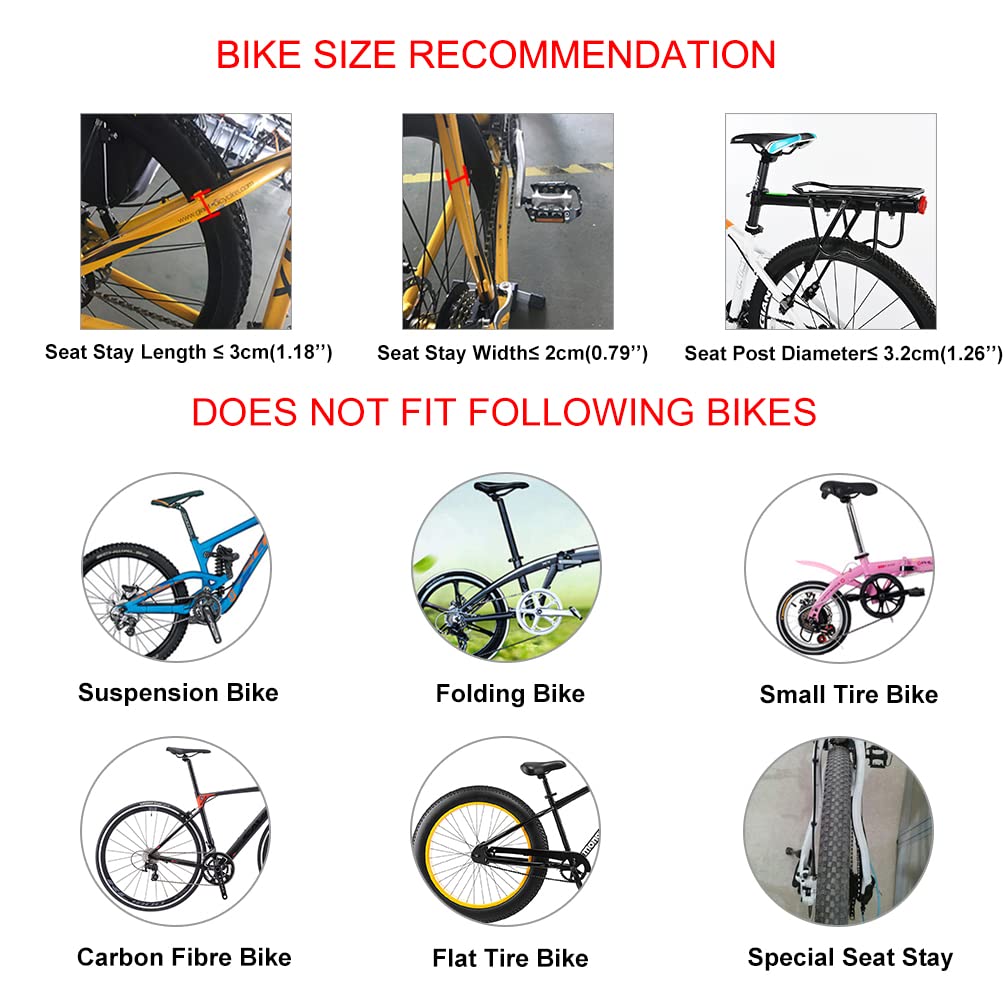ROCKBROS Quick-Release Rear Bike Cargo Rack for Commuting