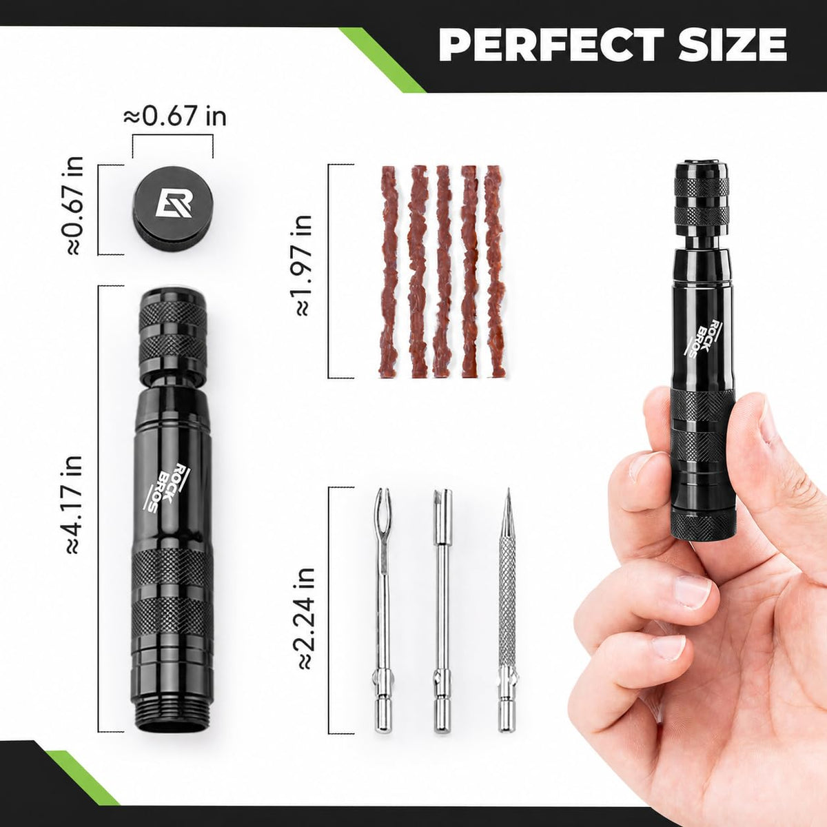 ROCKBROS Bike Repair Kit Cycling Tubeless Tire Repair Kit for Mountain Bike and Road Bicycle