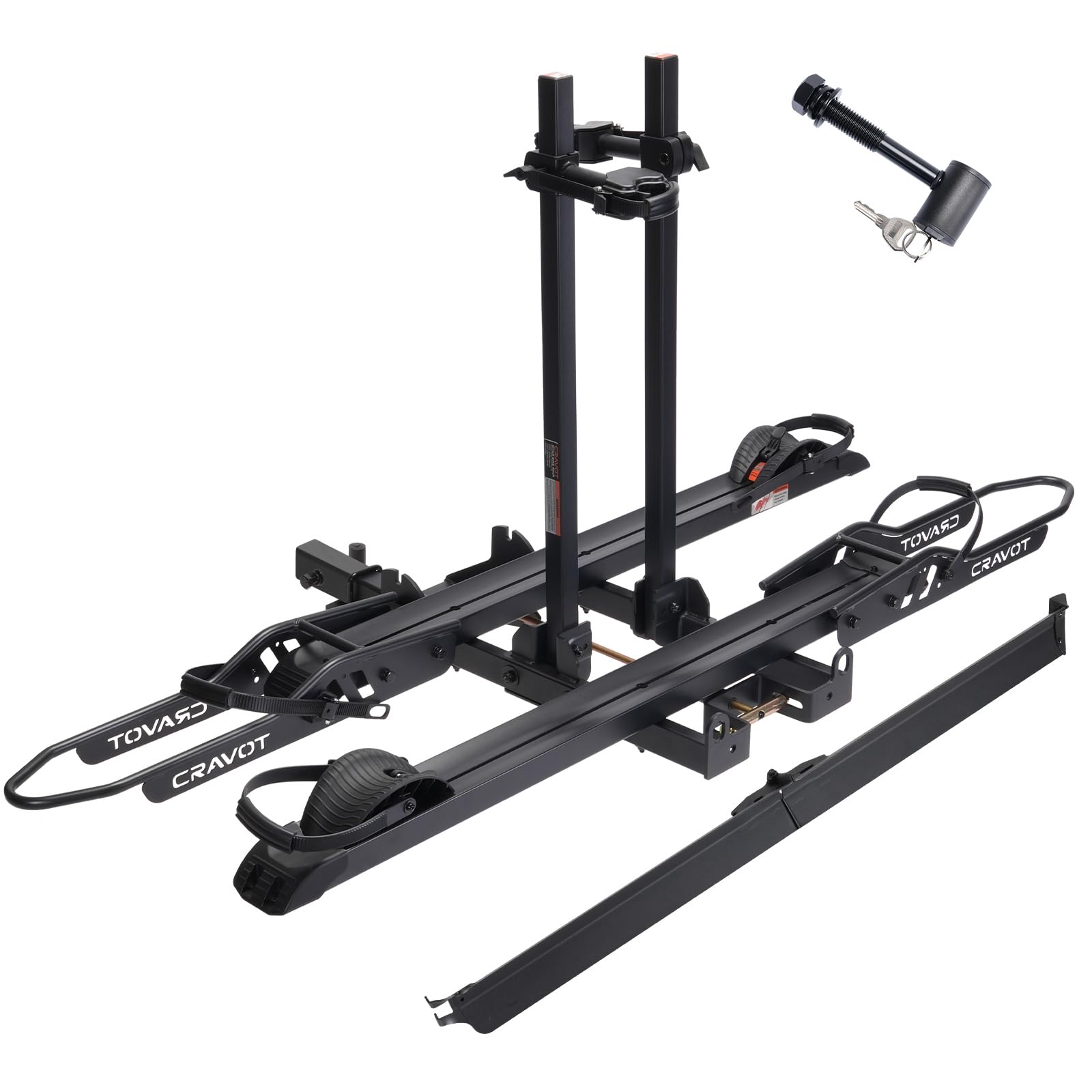 Heavy-Duty Foldable E-Bike Hitch Rack for 2-Inch Receivers