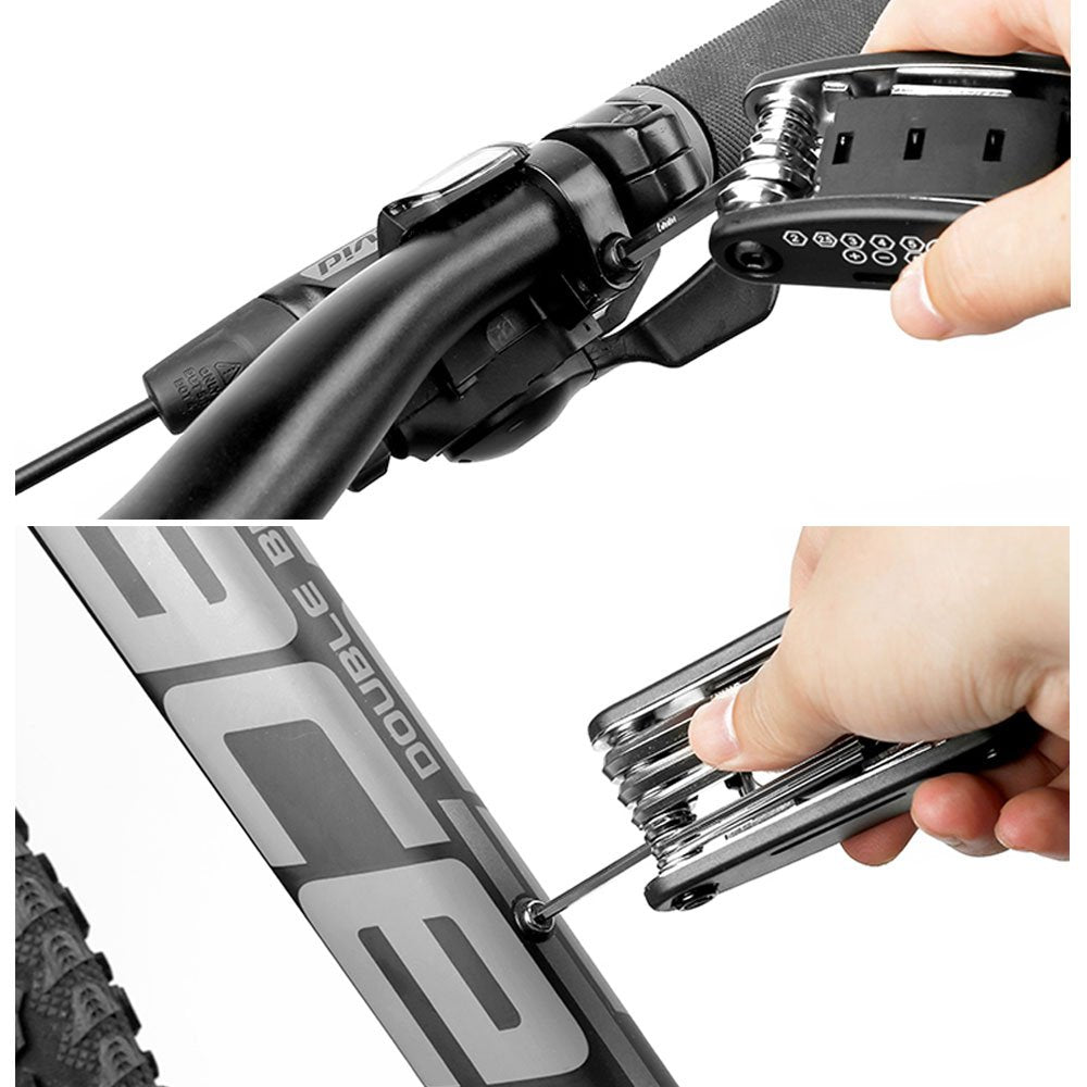 WOTOW Bike Tool Kit, Portable Repair Mountain Bicycle Multitool, 16 in 1