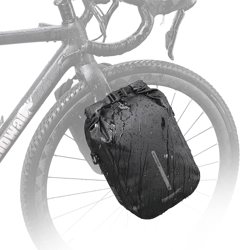 Rhinowalk Bike Front Fork Bag Waterproof Bike Pannier Bag Saddle Bag Shoulder Bag 6L for E-Scooter Mountain Bike Accessories