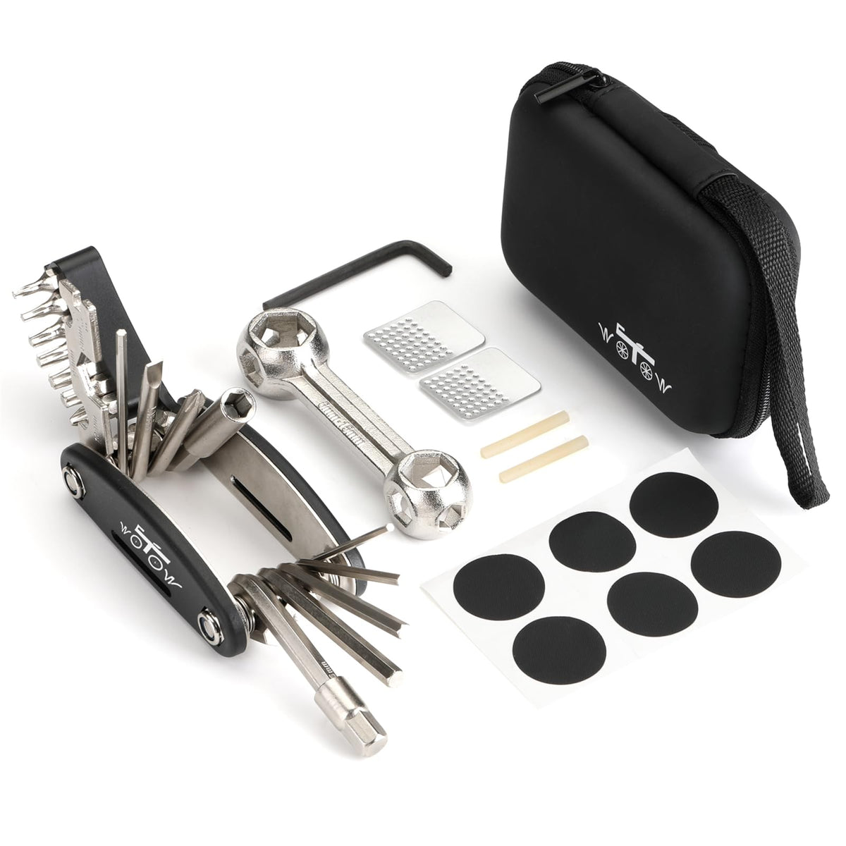 WOTOW Bike Tool Kit, Portable Repair Mountain Bicycle Multitool, 16 in 1
