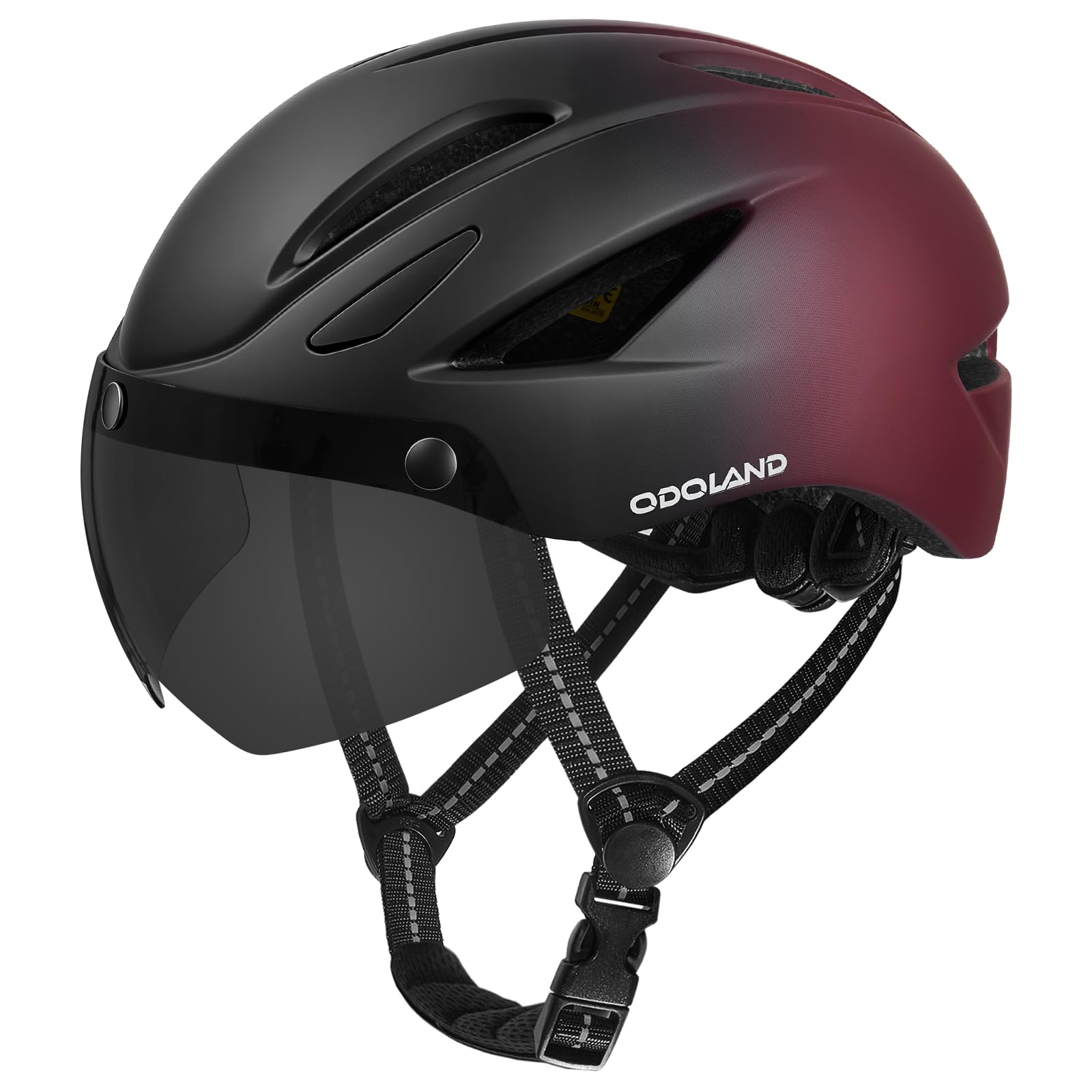Odoland Adult Bike Helmet with Magnetic Sun Visor for Men Women for Cycling