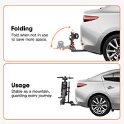 Heavy-Duty Foldable E-Bike Hitch Rack for 2-Inch Receivers