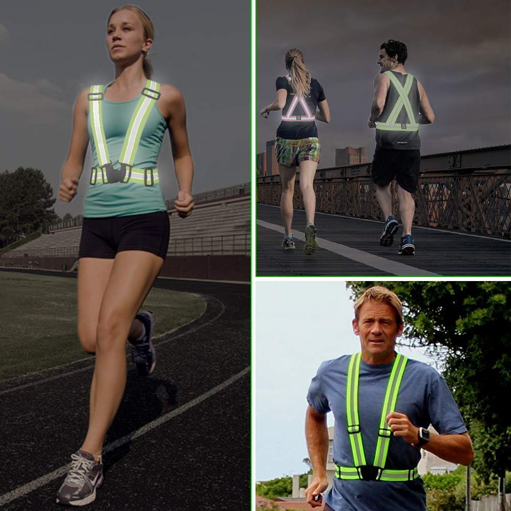 Chiwo Reflective Vest Running Gear 2Pack, High Visibility Safety Vest