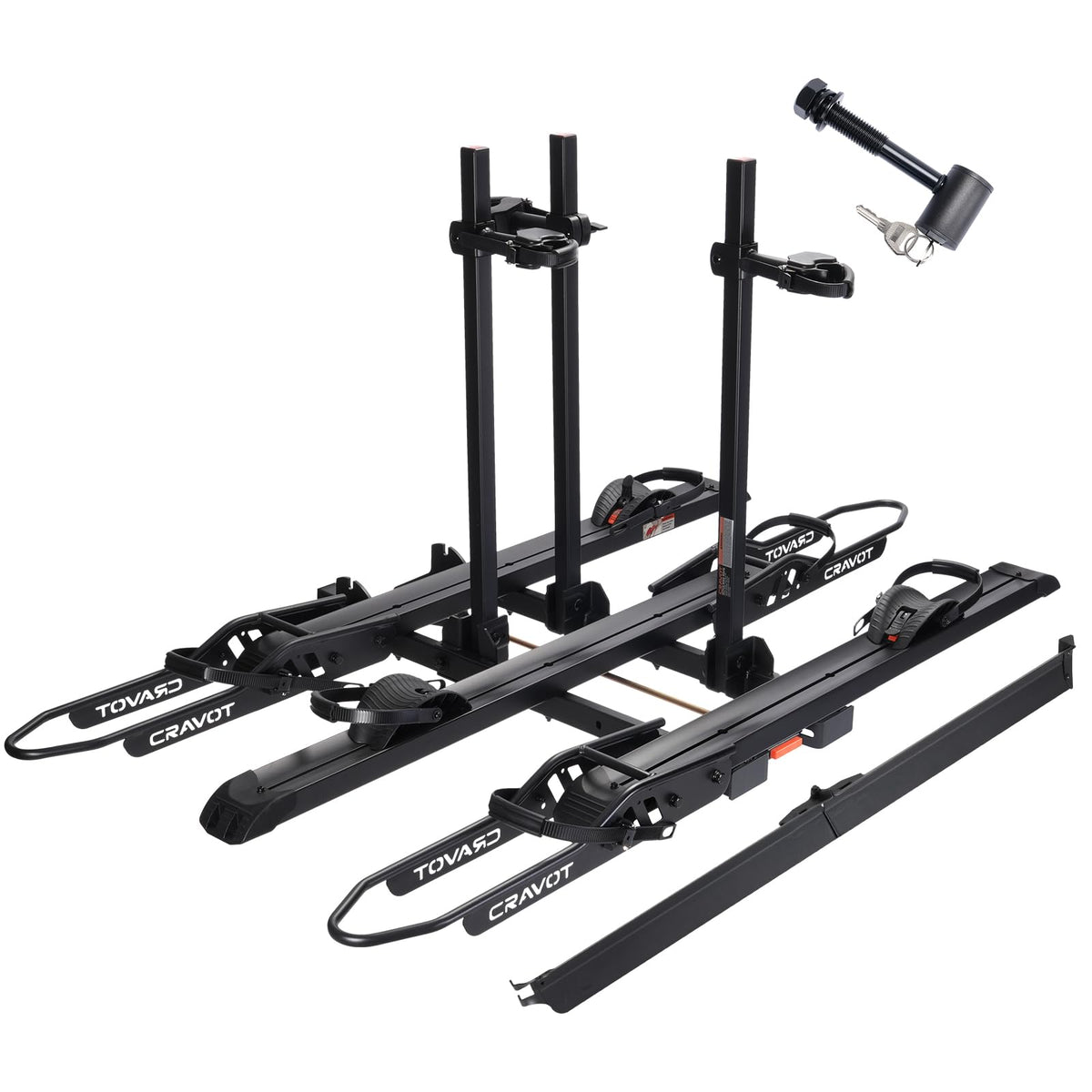Heavy-Duty Foldable E-Bike Hitch Rack for 2-Inch Receivers