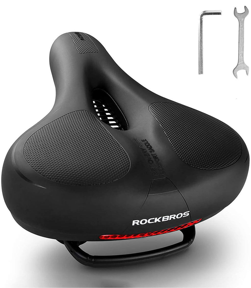 ROCKBROS Soft Wide Bike Saddle for Peloton & Road Bikes