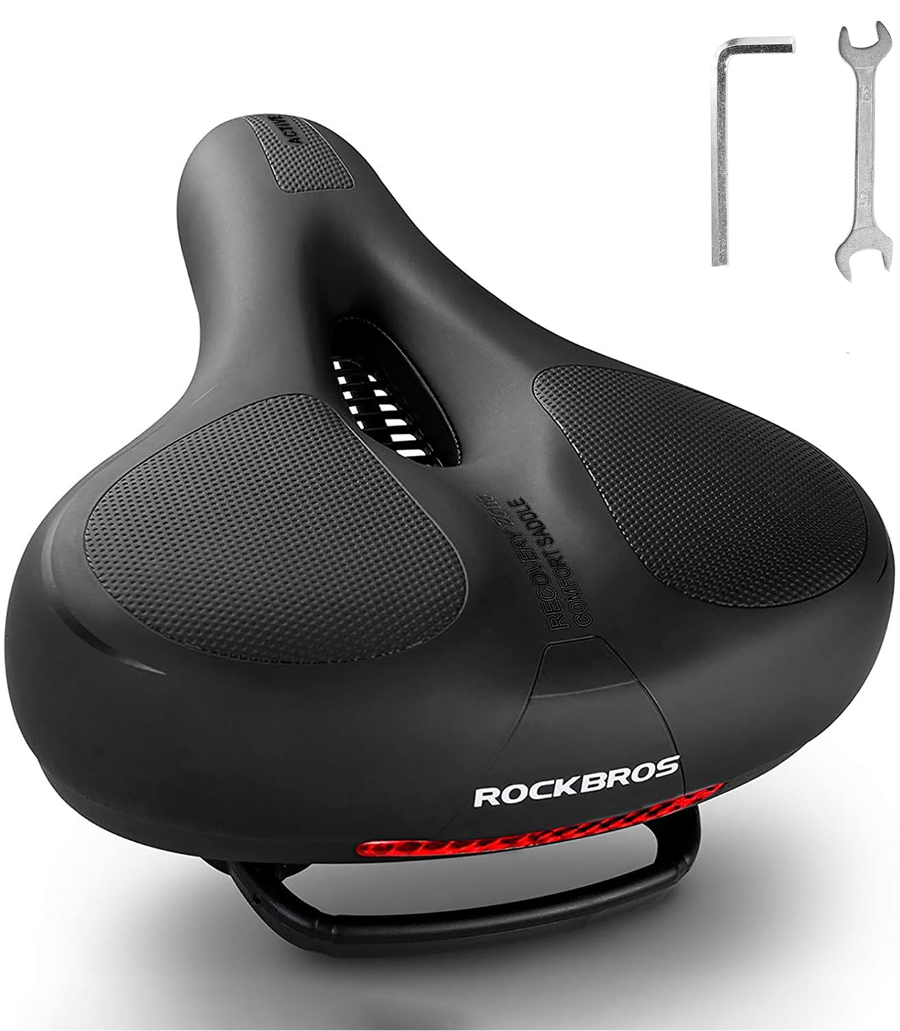 ROCKBROS Soft Wide Bike Saddle for Peloton & Road Bikes