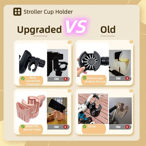 2-in-1 Water Bottle & Phone Holder for Bike - Stroller Cup Holder
