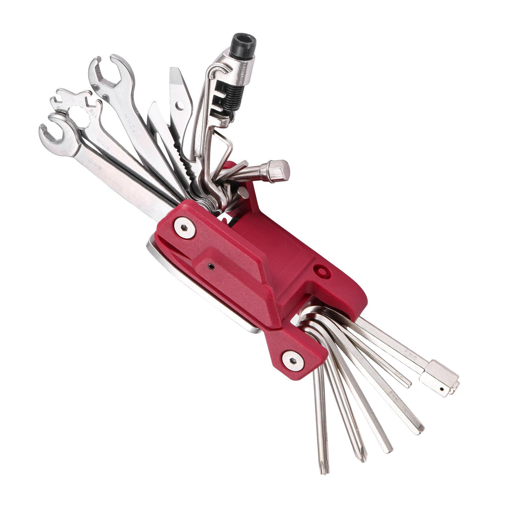 BONNEAIDE 21 Bike Repair Multitool Kit with Carry Case, Portable Cycling Tool Kits (21 in 1), Bicycle Tools Kit Set with Allen Wrench, Chain Tool, Bicycle Spoke Wrench
