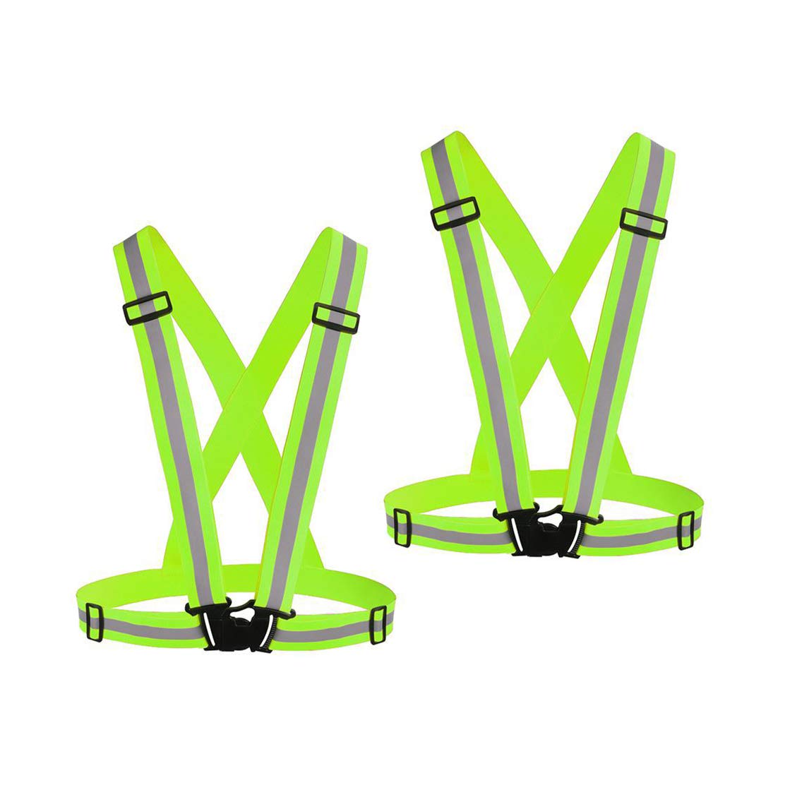 Chiwo Reflective Vest Running Gear 2Pack, High Visibility Safety Vest