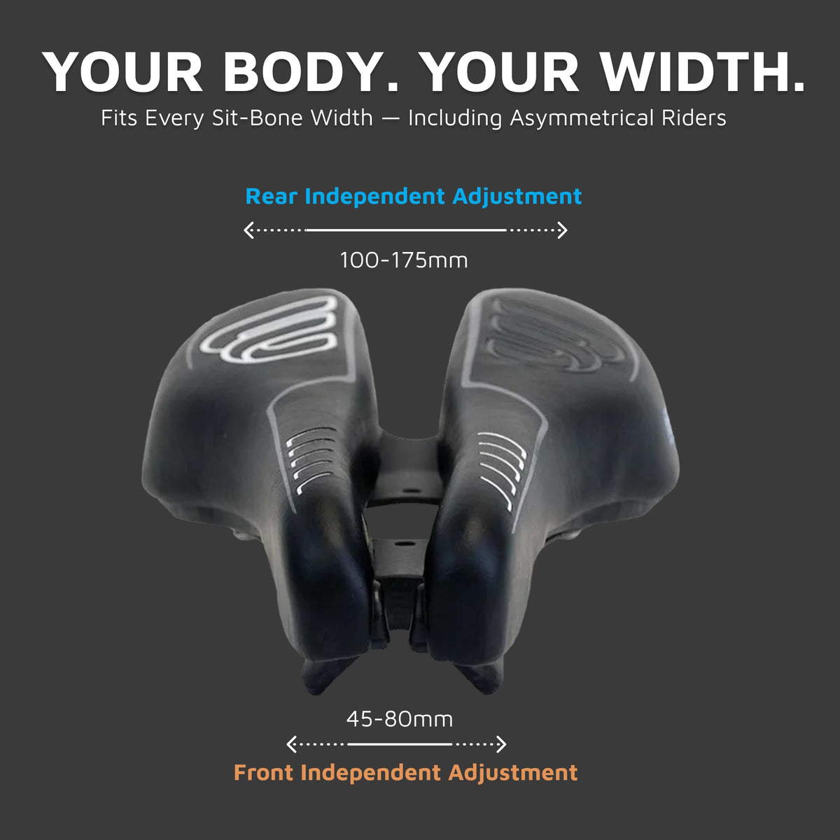 BiSaddle EXT Sprint Adjustable Split Road Bike Saddle