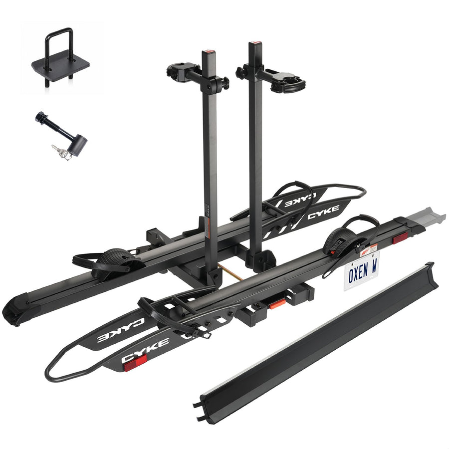 CYKE Oxen W 2-Bike E-Bike Hitch Rack with Slide-Out Ramp