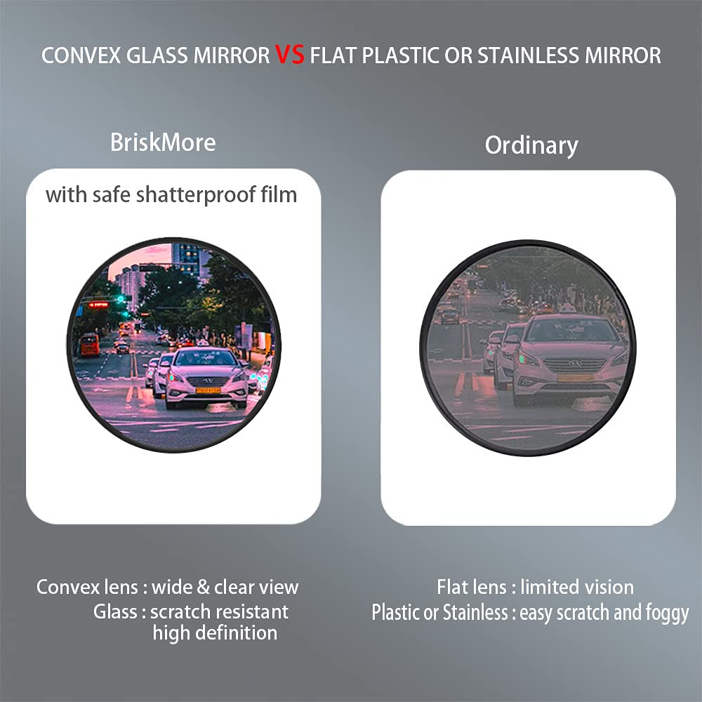 BriskMore HD Glass Bar-End Rearview Mirror for Bicycles