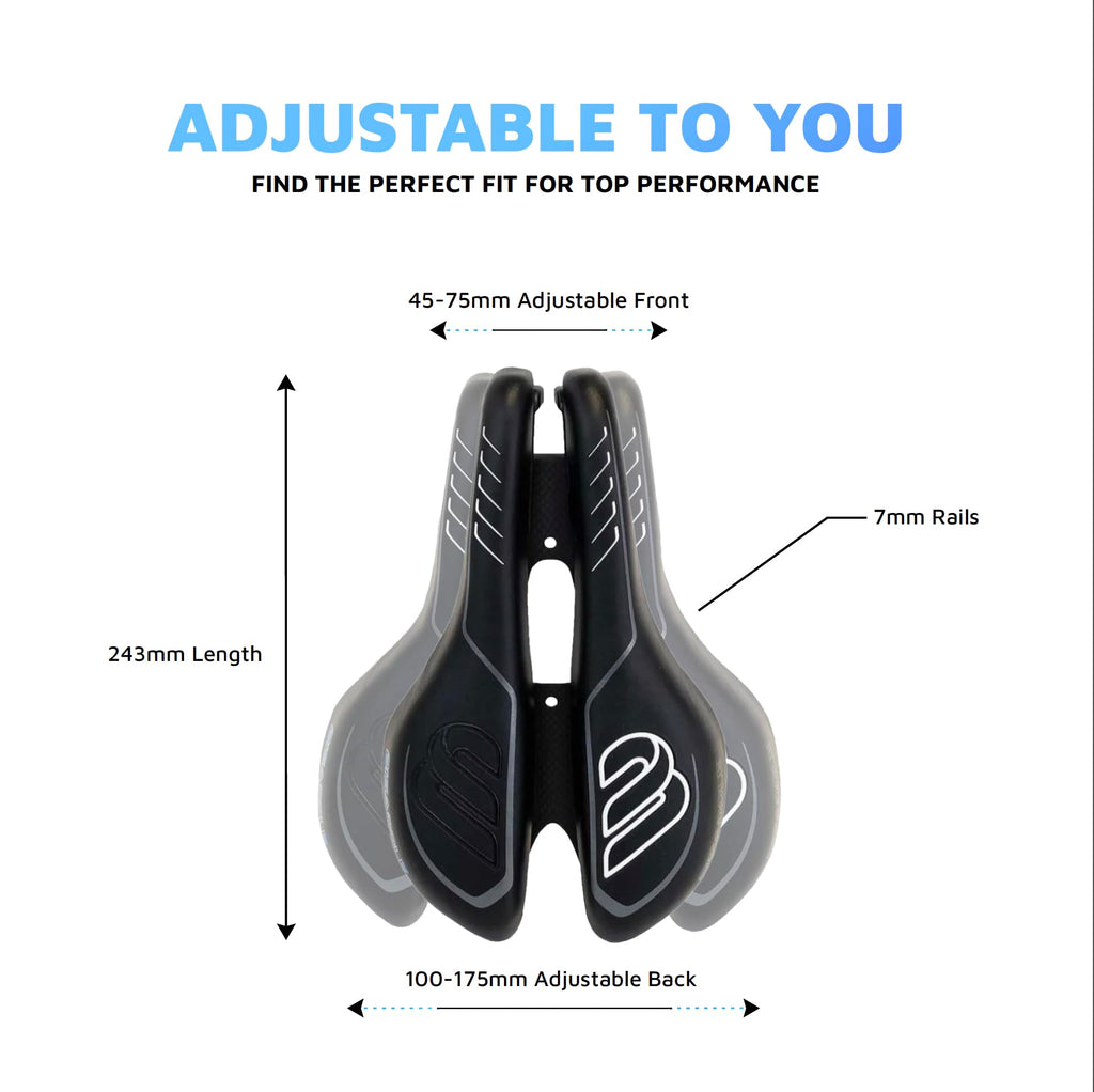 BiSaddle SRT 2.0 Adjustable Noseless Titanium Bike Saddle