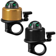 2-Pack Aluminum Alloy Compass Bike Bells for 22.2mm Handlebars