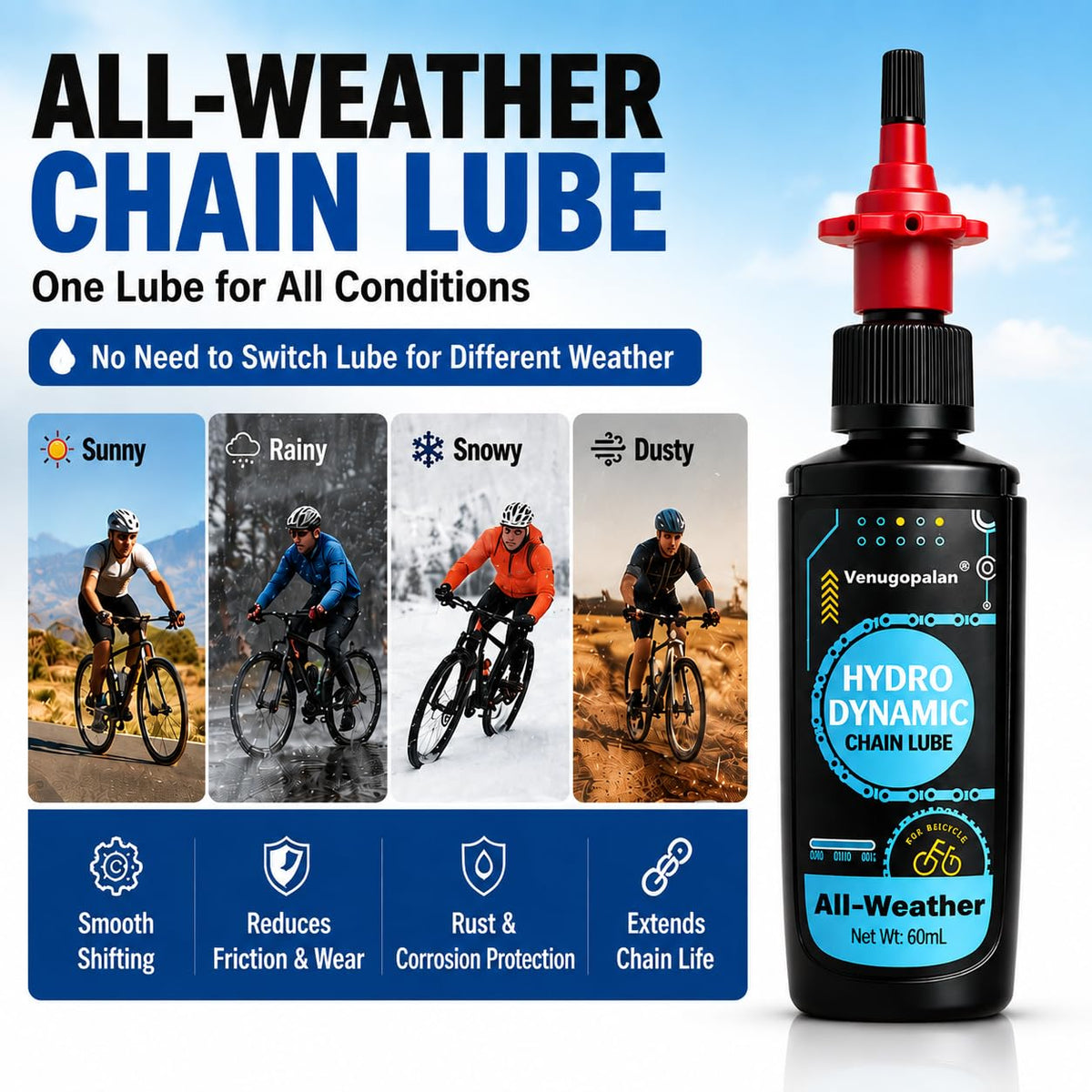 Venugopalan Complete Bike Chain Cleaning & Lubrication Kit